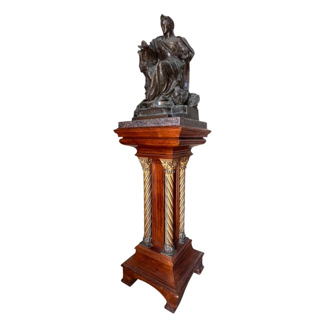 Wood French Bronze With Original Gallery Pedestal by Gustav Frédéric Michel, 1896 For Sale - Image 7 of 18
