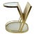 Vintage Hollywood Regency Brass & Glass Magazine Rack Side Table For Sale