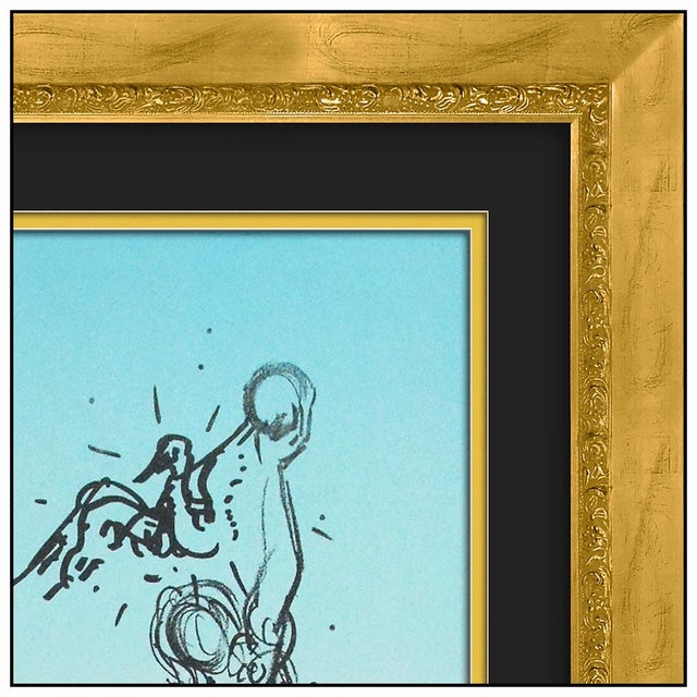 1974 Coronation of Gala Surrealism Blue Lithograph Salvador Dalí For Sale In Minneapolis - Image 6 of 6