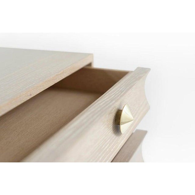 Brown Stacked Dressers in Limed Oak - a Pair For Sale - Image 8 of 16