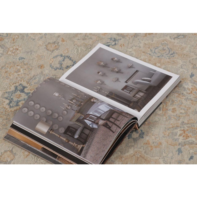 Rug & Kilim’s Oushak-Inspired Rug, Silver-Gray With Blue Floral Patterns For Sale - Image 9 of 10