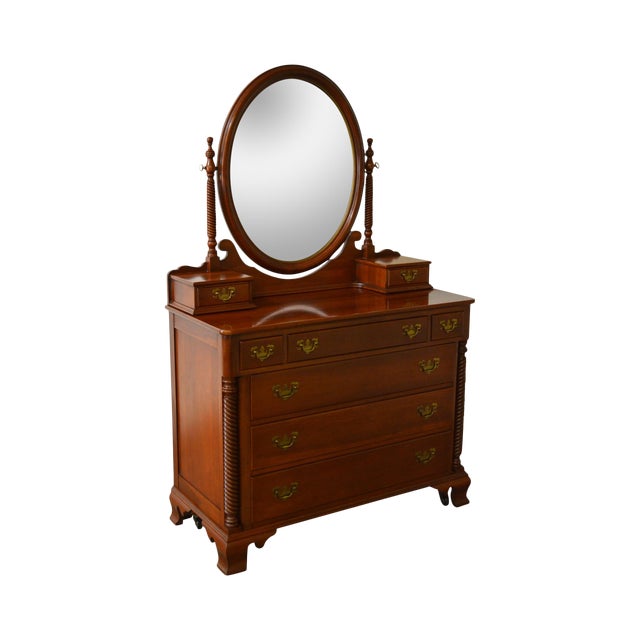 Willett of Wildwood Solid Cherry Dresser w/ Mirror Chairish