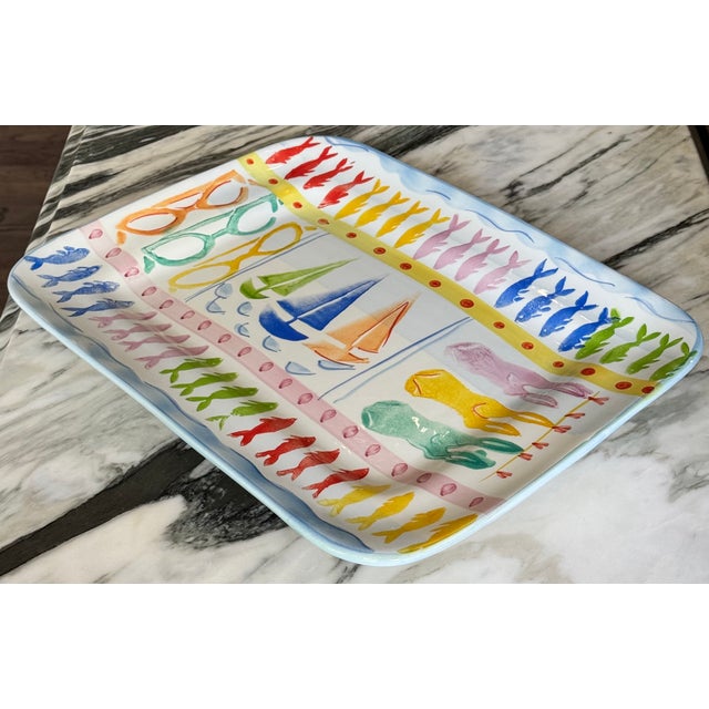 1990s Antica Fornace Ceramiche Da Tavola Platter Made in Italy For Sale In Seattle - Image 6 of 7