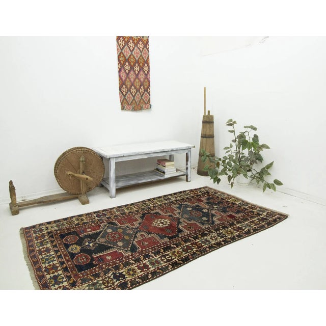 Mid 20th Century Caucasian Wool Rug For Sale In Los Angeles - Image 6 of 7