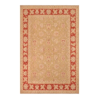 Bohemien Ziegler Green Rust Hand-Knotted Wool Rug - 8'2'' X 10'1'' For Sale
