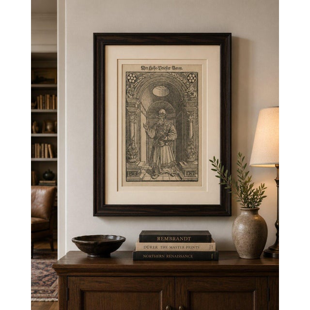 Black German School Artist, Aaron the High Priest, 16th Century, Woodcut For Sale - Image 8 of 9