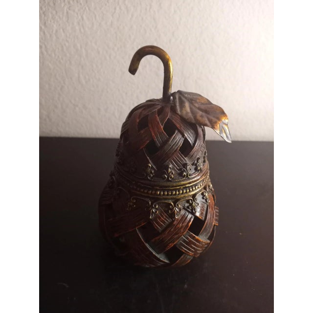 Plastic 1980s Mark Roberts Polyresin Carved Trinket or Tealite Holders - a Pair For Sale - Image 7 of 10