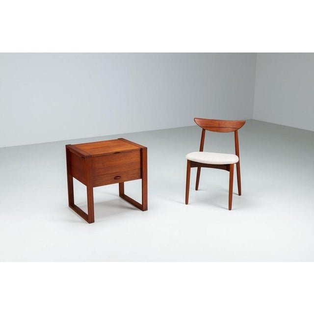 Scandinavian Modern Storage Cabinet in Teak with Sled Base Denmark 1960 For Sale - Image 9 of 16