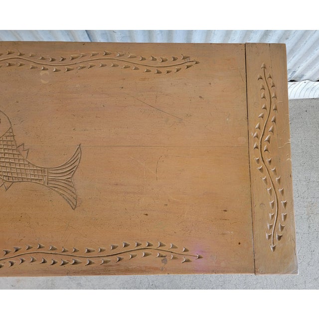 Wood Hand Carved Rustic Rancho Hacienda Monterey Console Table 1940's For Sale - Image 7 of 12