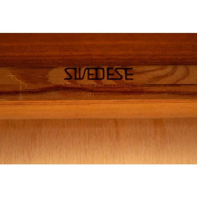 Mid-Century Scandinavian Modern Rocking Chair in Solid Teak & Bouclé by Yngve Ekström for Swedese, Sweden, C. 1960s For Sale - Image 14 of 18