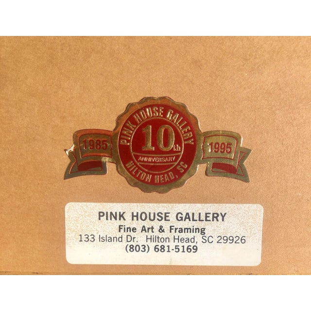 Metal Folk Art Mola Bird and Flower Embroidered Textile Art in Gold Frame For Sale - Image 7 of 11