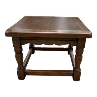 Solid Wood European Side or End Table For Sale