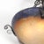 Art Deco Pâte De Verre Blue & Smoked Honey Glass Chandelier W/ Leaf Form Fitting For Sale - Image 11 of 18