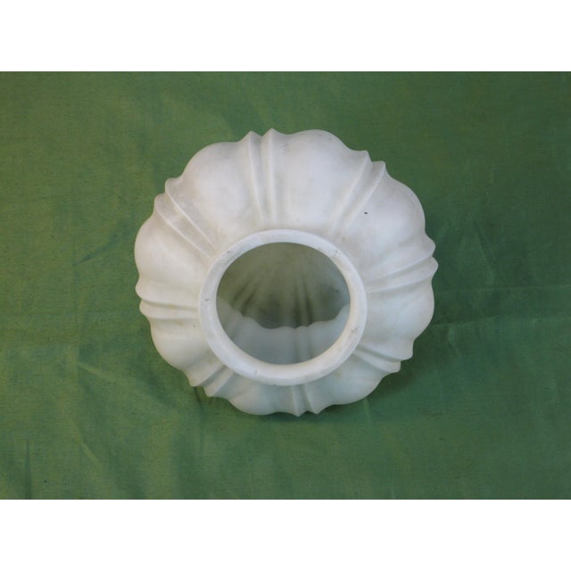 Glass Vintage Light Shade Frosted Glass Empire For Sale - Image 7 of 11