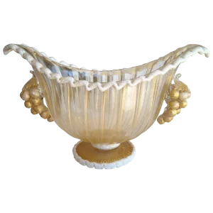 Ercole Barovier Murano Glass and Gold Centerpiece for Artistica Barovier