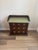 Vintage Lion 3-Drawer Nightstand - Dark Wood, Olive Sage Green, Gold Pulls For Sale - Image 11 of 12