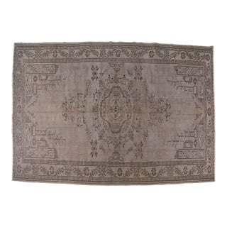 Mid 20th Century Oushak Floral Wool Carpet For Sale