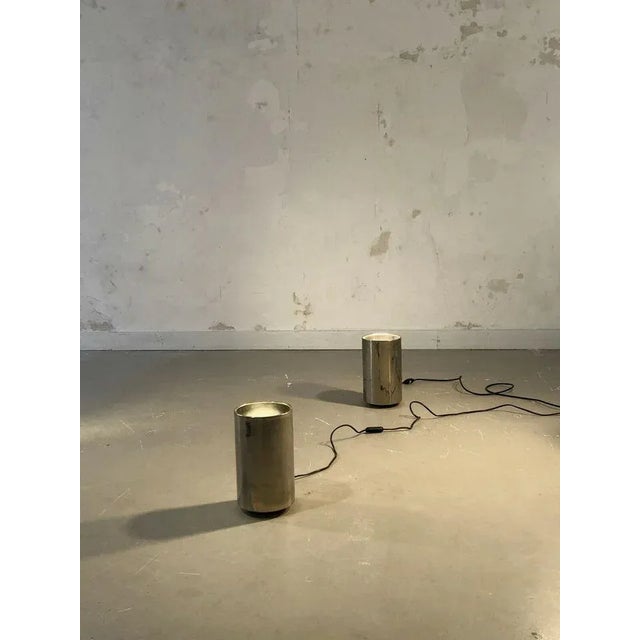 Cylindrical Corfou Table Lamps from Saint-Germain Lumière, France, 1980s, Set of 2 For Sale - Image 9 of 10