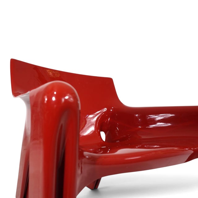 Red Vicario Lounge Chair by Vico Magistretti for Artemide, 1970 For Sale - Image 8 of 17