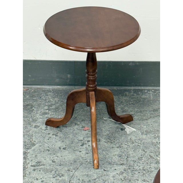 Bombay Company Round Tripod Pedestal Accent Table For Sale - Image 10 of 12