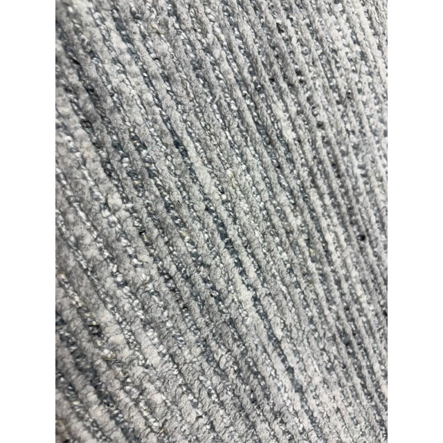 Slate Gray Rh Performance Rug – 9' × 12' Marled Ocean (Attributed) | Hand-Loomed Performance Construction | Textural Contemporary Design For Sale - Image 8 of 18