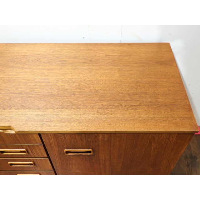 1960s Mid Century Modern VIntage Teak Credenza Sideboard by Beautility Danish Style For Sale - Image 14 of 14