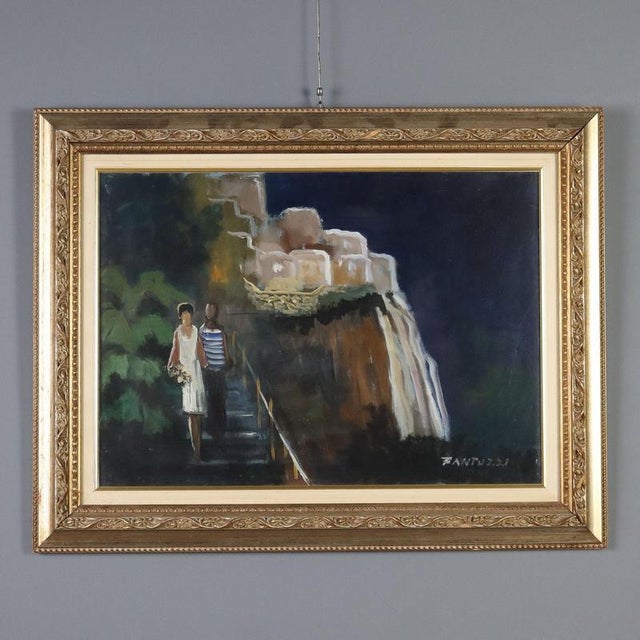 Eliano Fantuzzi, Figurative Composition, Oil Painting on Canvas, Framed For Sale - Image 11 of 11