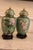 VTG Pair of Chinese Cloisonne Urn Vases in Gorgeous Green For Sale - Image 10 of 10