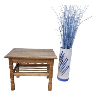 1970s Oak Side Table in the Manner of Henry Kjaernulf For Sale