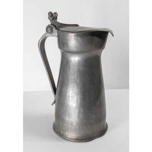 French 19th Century Continental European French or English Pewter Pitcher For Sale - Image 3 of 14