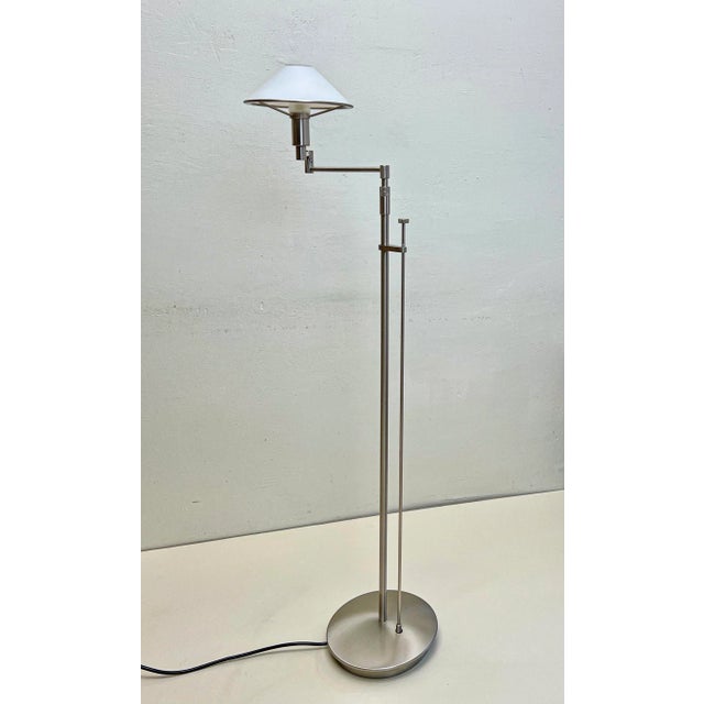 Mid-Century Modern Adjustable Floor Lamp with Swing Arm from Holtkotter, 1970s For Sale - Image 3 of 17