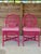 Vintage Pink Painted Rattan Side Chairs With Upholstered Seats – Pair For Sale - Image 12 of 12