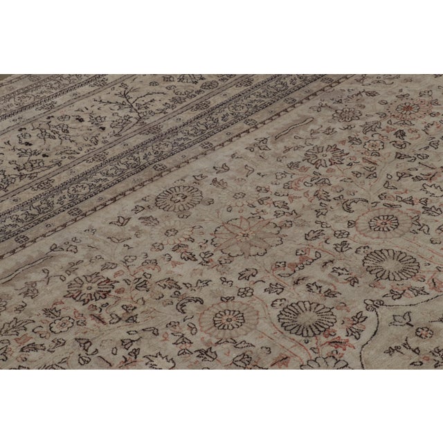 1920s Oversized Antique Sivas Rug in Beige and Red Floral Patterns, From Rug & Kilim For Sale - Image 5 of 10