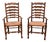 Oak Farmhouse Ladderback Armchairs, Set of 2 For Sale