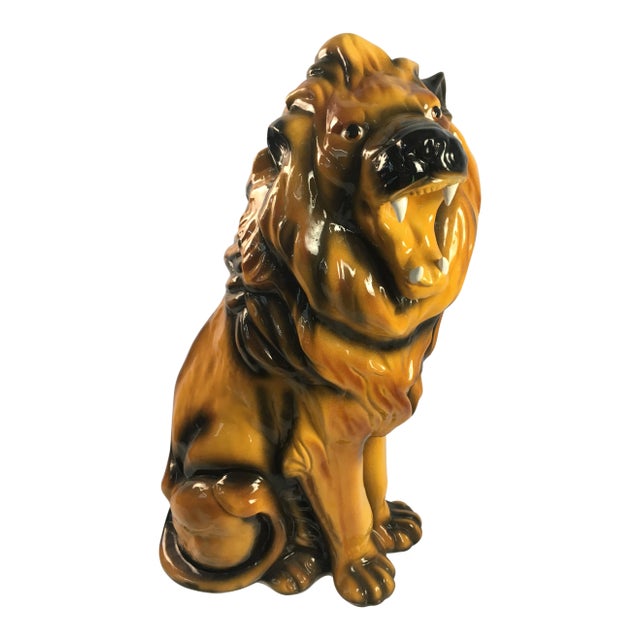 Vintage Ceramic Lion For Sale