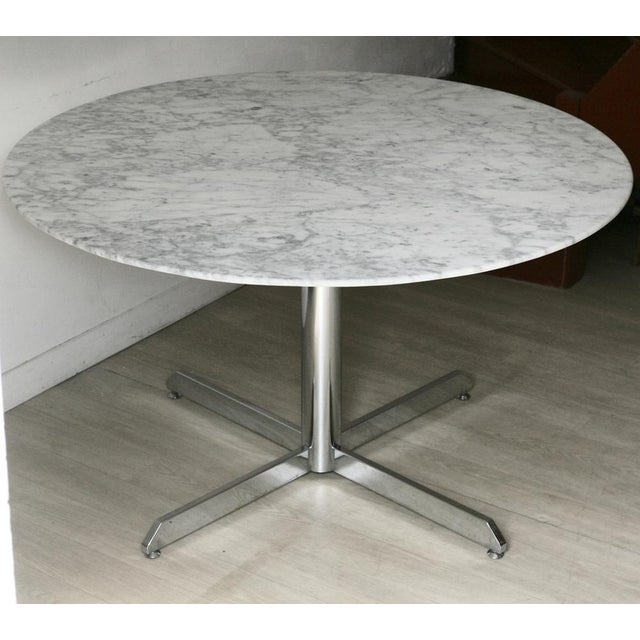 French Marble and Steel Table, 1970 For Sale - Image 15 of 18