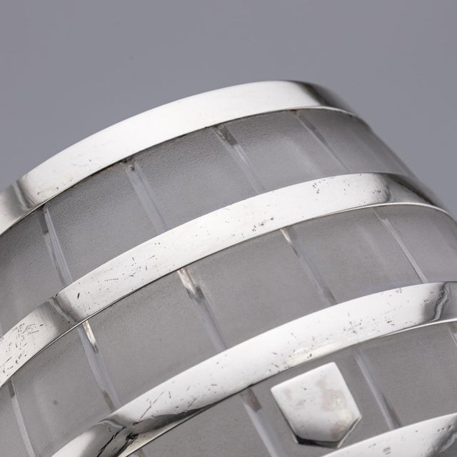 Victorian Silver and Glass Whisky Barrel Ice Bucket, 1864 For Sale - Image 6 of 17