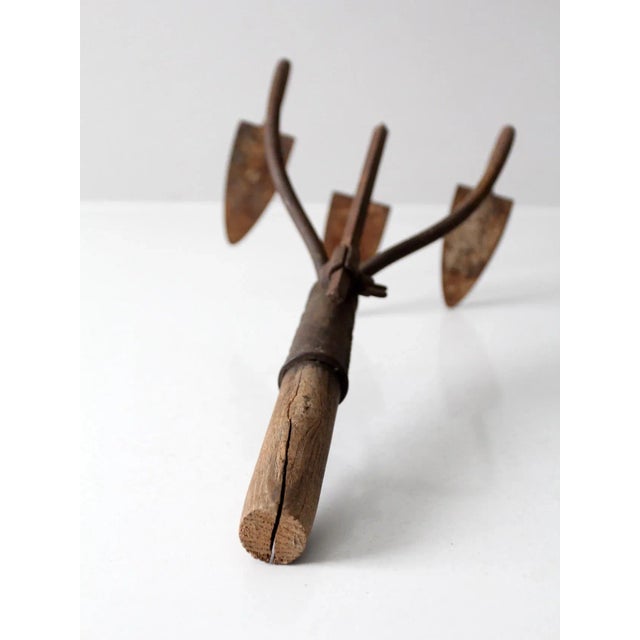 Wood Vintage Garden Tool For Sale - Image 7 of 11