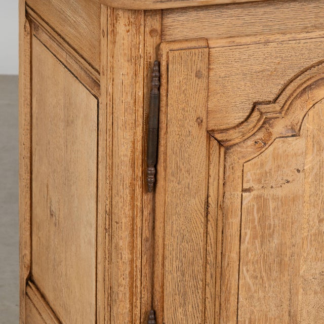 Brown 19th Century French Bleached Oak Long Sideboard Buffet For Sale - Image 8 of 17