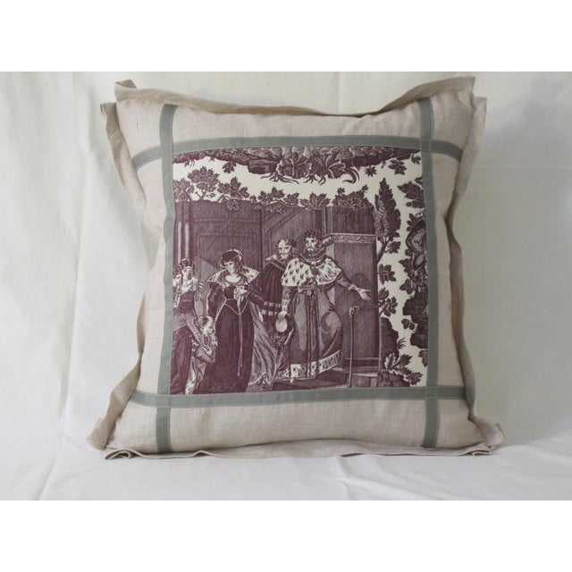Mary Jane McCarty Designs 1880s French Toile Pillow For Sale - Image 4 of 4