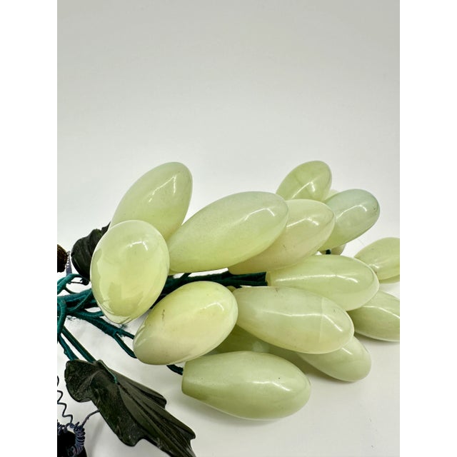 Vintage Mid-Century Carved Jade Grape Cluster For Sale In Greensboro - Image 6 of 7