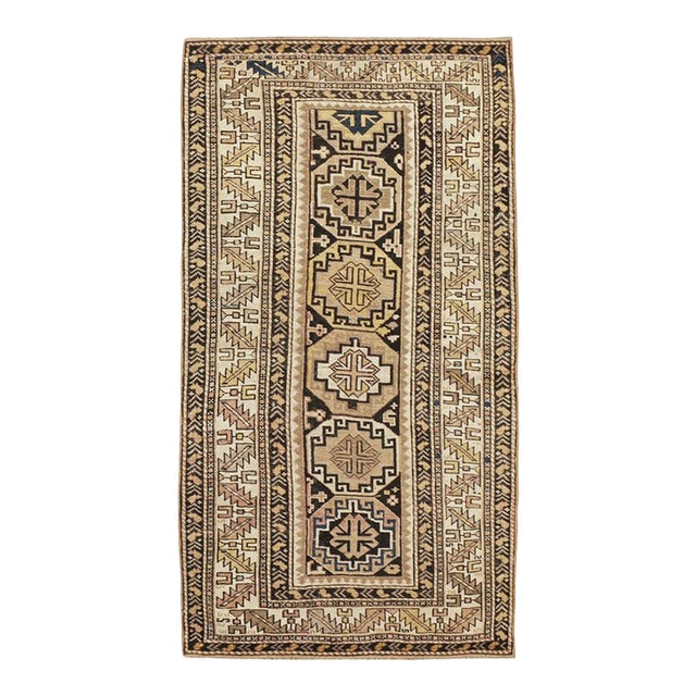 Galerie Shabab Collection Early 20th Century Caucasian Shirvan Throw Rug For Sale