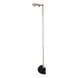 Vintage Floor Lamp in White Metal by Gianfranco Frattini for Luci, 1970s For Sale