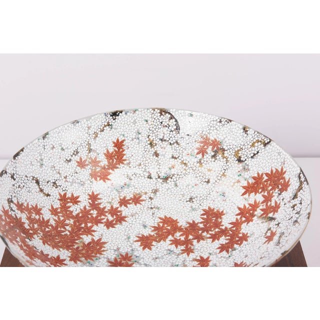 Japanese Hand-Painted Ceramic Bowl For Sale - Image 4 of 10