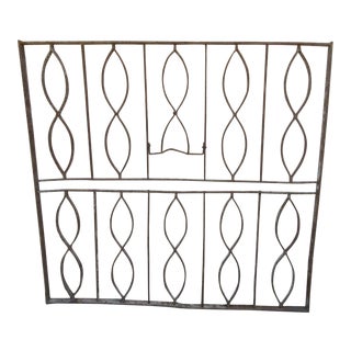 Antique Victorian Iron Gate Architectural Salvage Door For Sale
