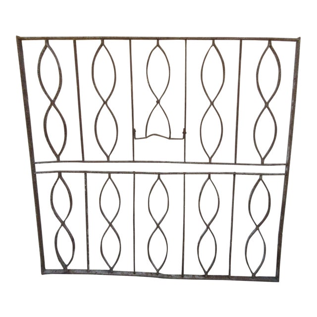 Antique Victorian Iron Gate Architectural Salvage Door For Sale