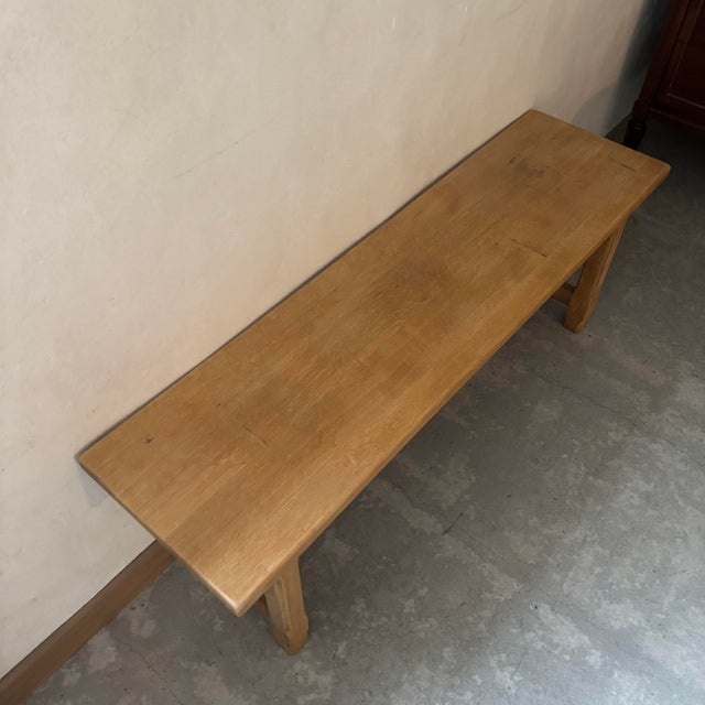 Vintage Raw Wood Bench, in Very Good conditions. Designed 1960 to 1969
