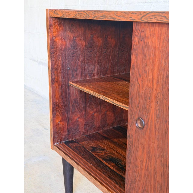 Wood Rosewood Sliding-Door Sideboard Danish Mid-Century Modern 1960s For Sale - Image 7 of 11