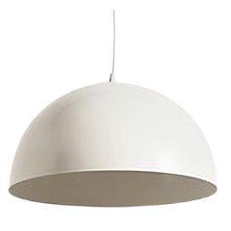 Dutch Space Age White Metal Pendant Light from Raak, 1960s For Sale