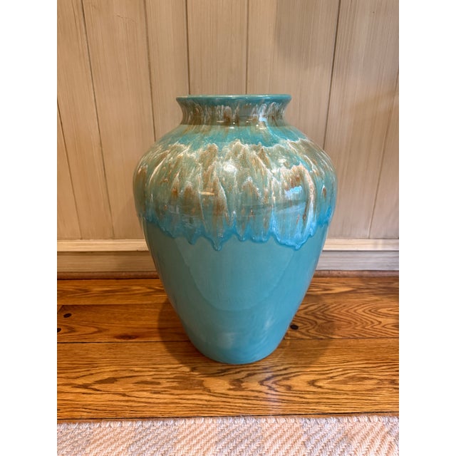 Art Deco Large Robinson Ransbottom Pottery Co. American Vintage Ceramic Oil Jar / Floor Vase 561 For Sale - Image 3 of 12